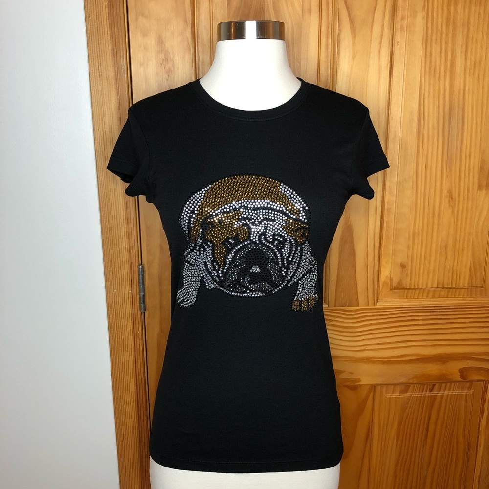 E.vil Y2K Rhinestone Bulldog Tee
